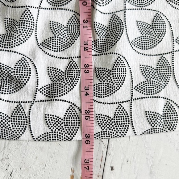 Trina Turk White Black Lucenda A-Line Dress Size 6 - Picture 8 of 9